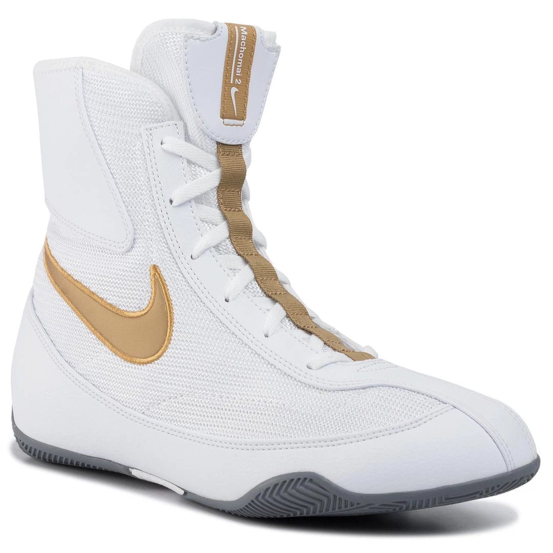 Nike Machomai 2 Boxing Shoes - White/gold 8 Nike Machomai 2 Boxing Shoes - White/gold